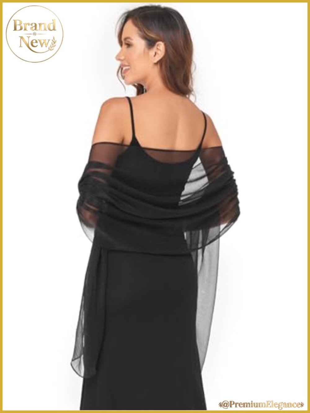 Sheer Chiffon Shawl Wrap Evening Wedding Bridal Scarf